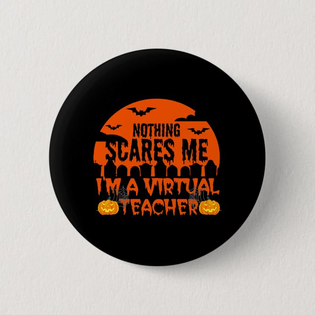 Funny Virtual Teacher Button (Front)
