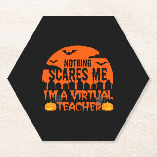 Funny Virtual Teacher Paper Coaster