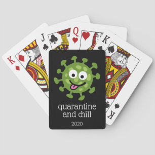 Funny Virus with Eyes - Quarantine and Chill 2020 Poker Cards