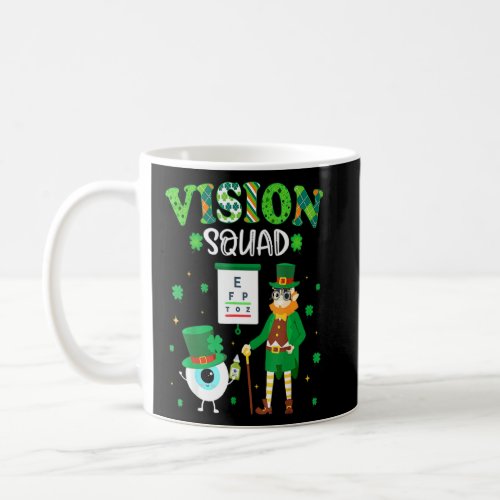 Funny Vision Squad Leprechaun Optometrist St Patri Coffee Mug