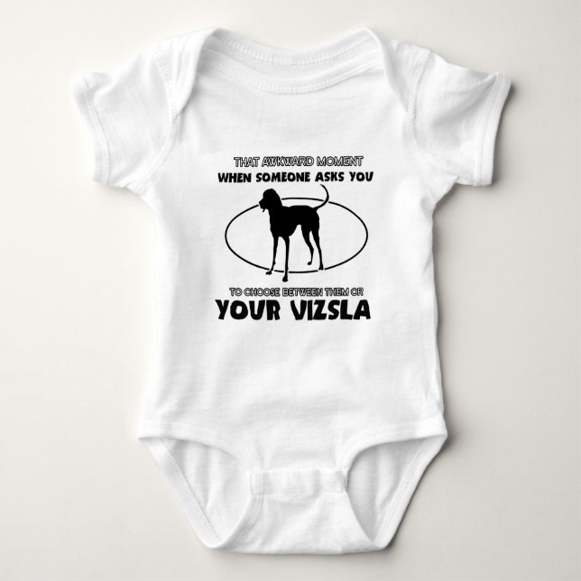 Funny Vizsla designs Baby Bodysuit (Front)