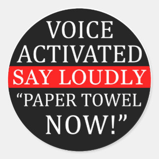 Funny Voice Activated | Paper Towel Prank Sticker