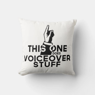 Funny Voiceover - Vintage This One Does Voiceovers Throw Pillow