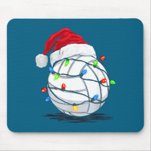 Funny Volleyball Ball Christmas Graphics Lights Lo Mouse Pad