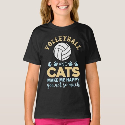 Funny Volleyball Cat Lover Kitty Mom Sarcastic T_Shirt