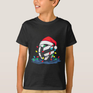 Funny Volleyball Christmas Graphics Lights Lover P T-Shirt