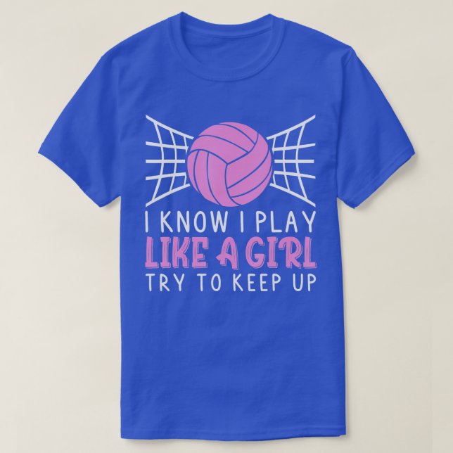 Funny Volleyball Design For Women Girls Volleyball T-Shirt (Design Front)