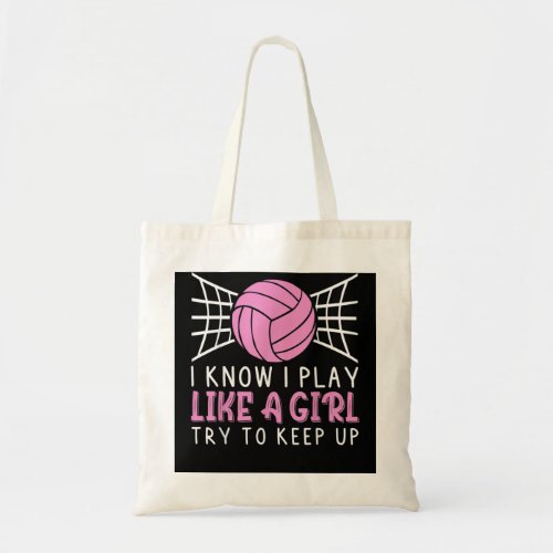 Funny Volleyball Design For Women Girls Volleyball Tote Bag