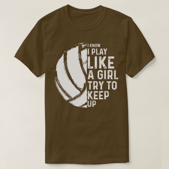 Funny Volleyball Design Girls Women Youth n Sports T-Shirt (Design Front)
