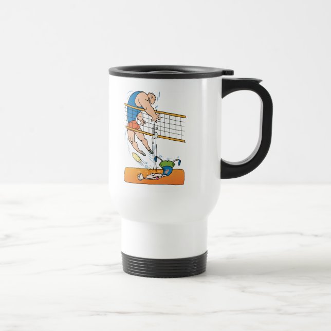 Funny Volleyball Gift Travel Mug (Right)