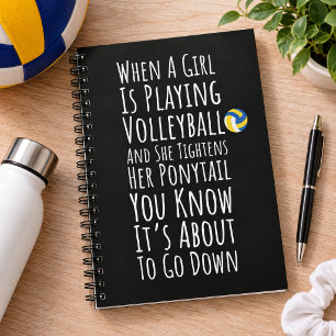 Funny Volleyball Gifts For Teen Girls Player Team Notebook