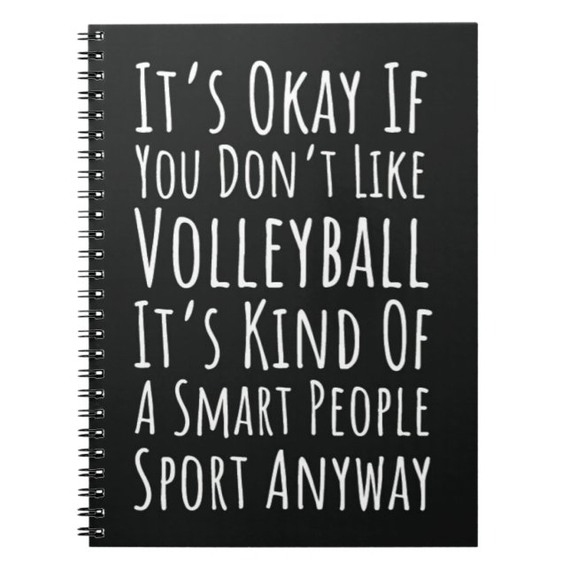 Funny Volleyball Gifts Humor Sports Joke Gag Notebook (Front)