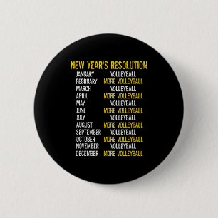 Funny Volleyball Jokes Happy New Year New Years Re Button
