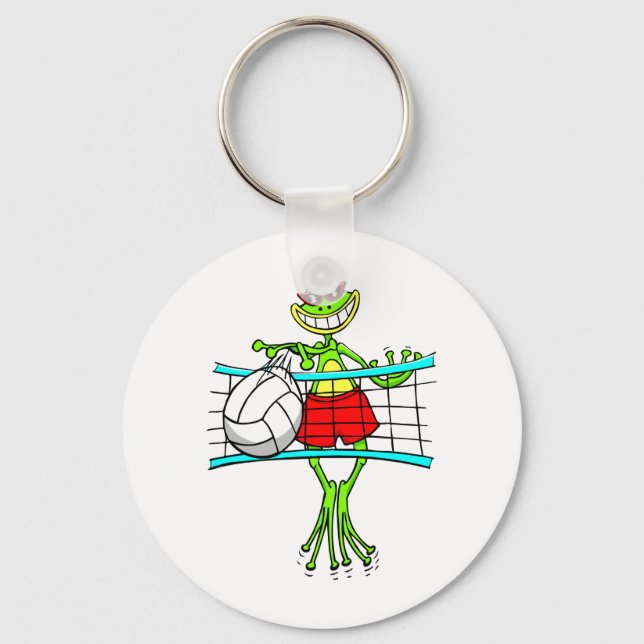 Funny Volleyball Keychain (Front)
