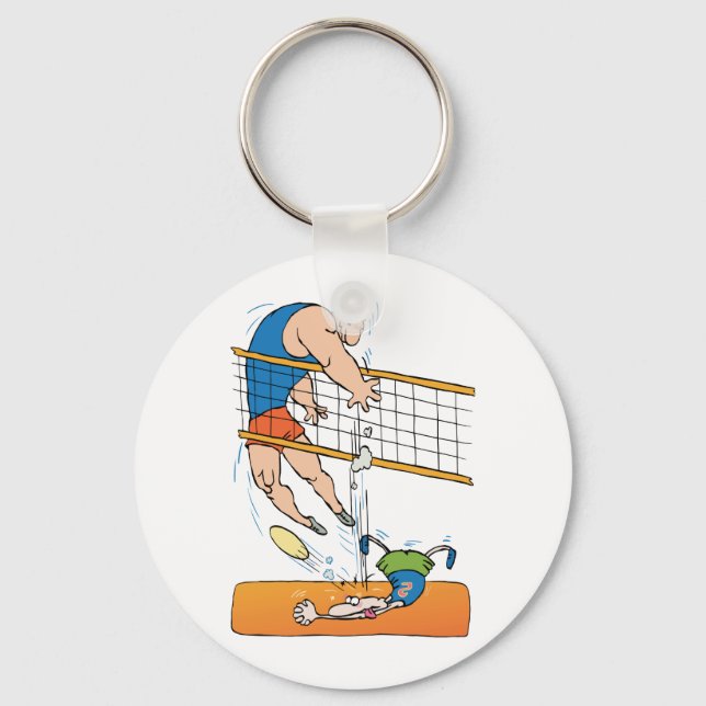 Funny Volleyball Keychain (Front)