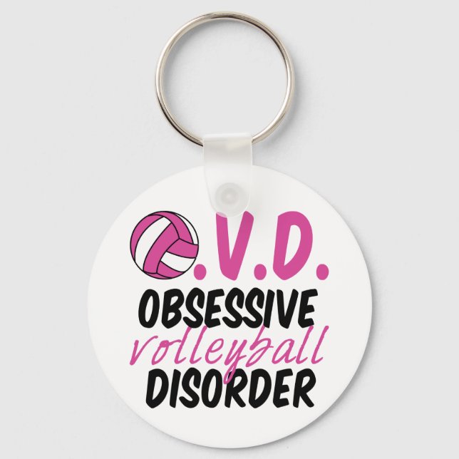 Funny Volleyball Keychain (Front)