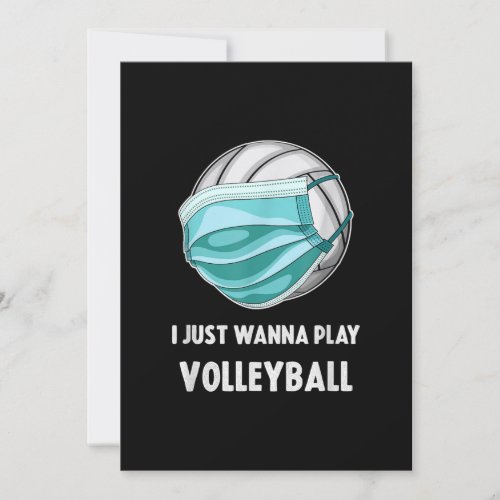 Funny Volleyball Lover Gifts I Just Wanna Play Holiday Card