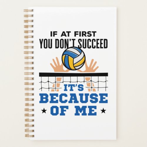 Funny Volleyball Middle Block If Dont Succeed Planner