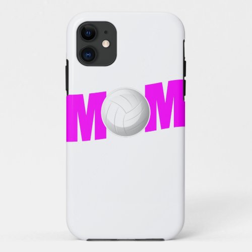 Funny Volleyball Mom design Gift for Sport Mothers iPhone 11 Case