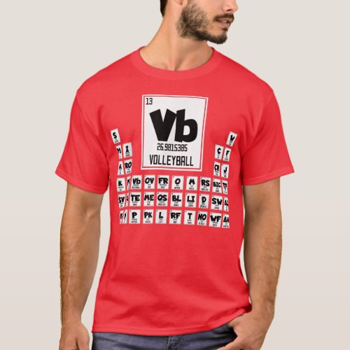 Funny Volleyball Periodic Table  T_Shirt