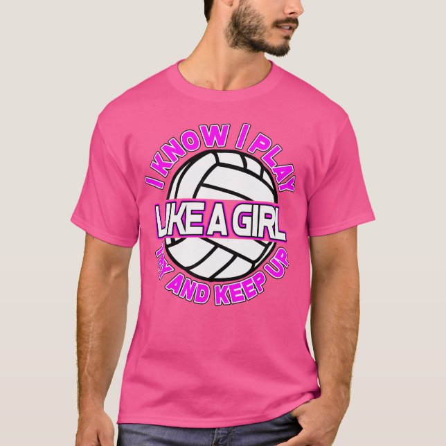Funny 	 Volleyball Shirt For Girls And Women (Front)