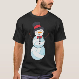 funny volleyball snowman christmas T-Shirt
