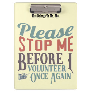 Personalized Volunteer Jokes Gifts on Zazzle