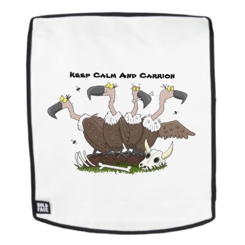 Funny vultures humour cartoon backpack