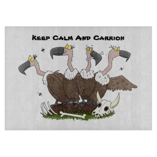 Funny vultures humour cartoon cutting board