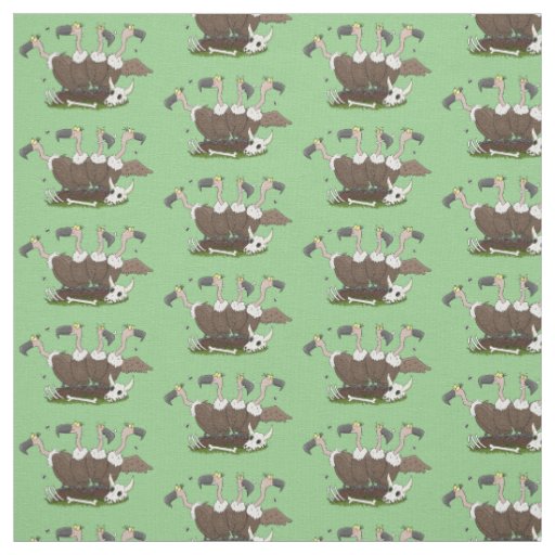 Funny vultures humour cartoon fabric