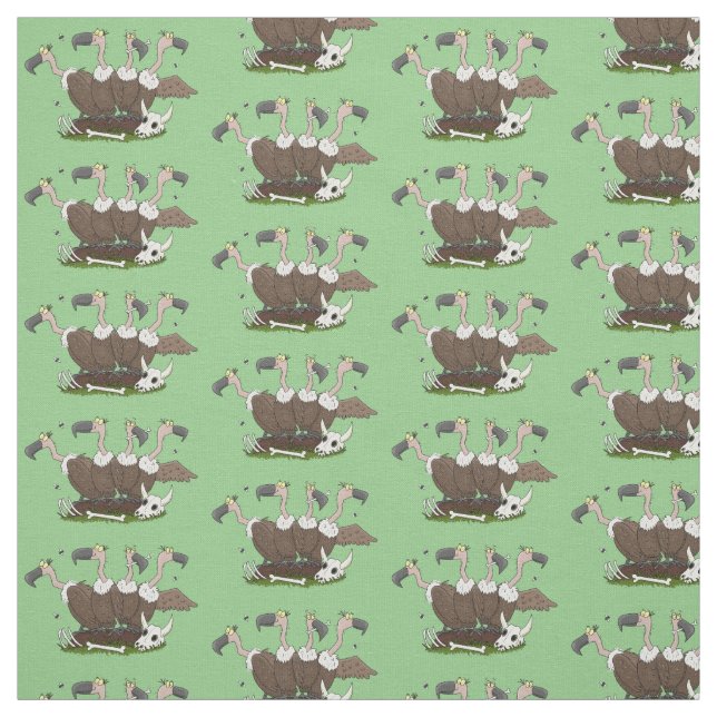 Funny vultures humour cartoon fabric (Swatch)
