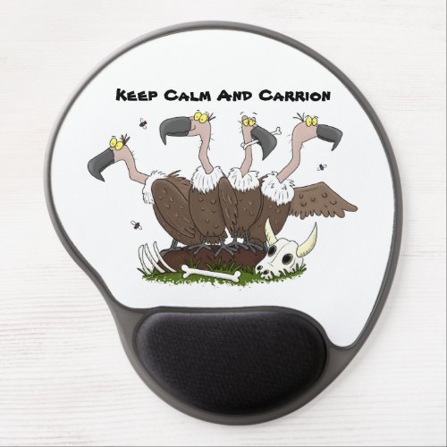 Funny vultures humour cartoon gel mouse pad
