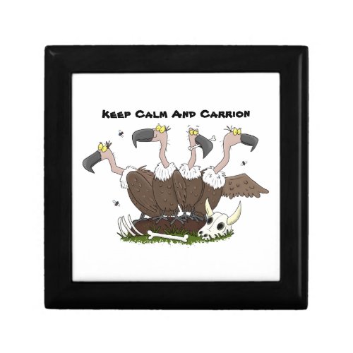 Funny vultures humour cartoon gift box
