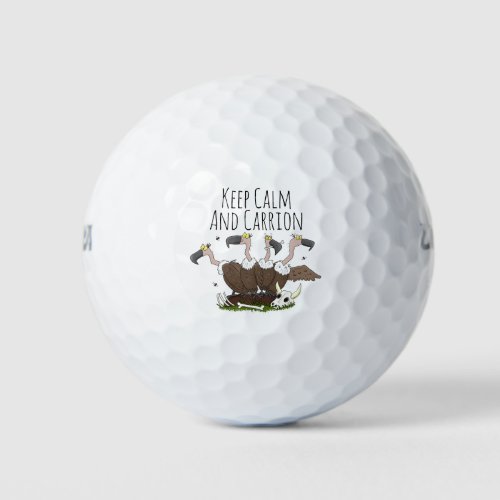 Funny vultures humour cartoon golf balls