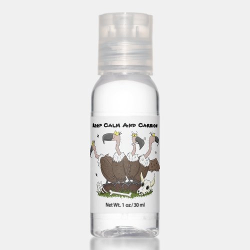 Funny vultures humour cartoon hand sanitizer