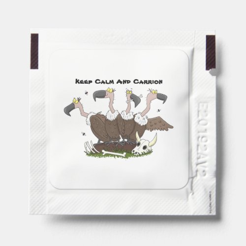 Funny vultures humour cartoon hand sanitizer packet