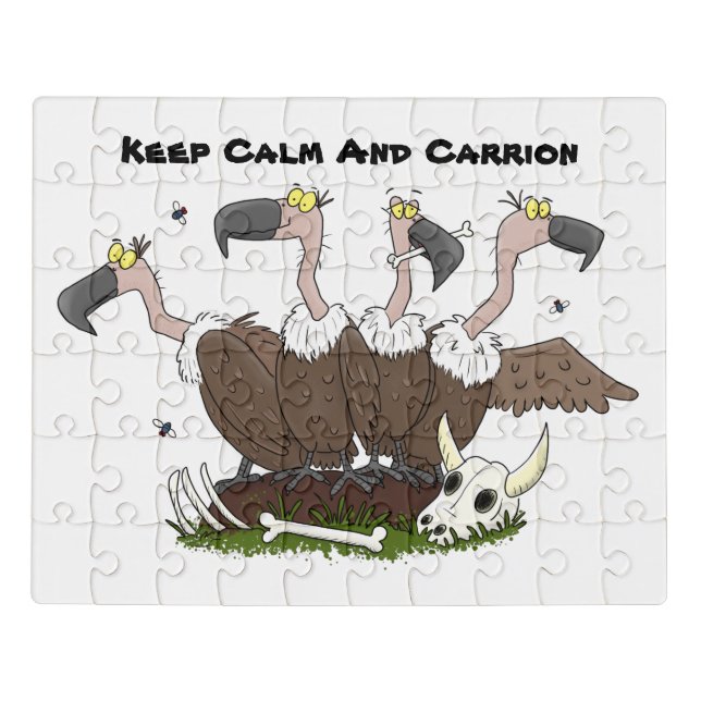 Funny vultures humour cartoon jigsaw puzzle (Puzzle Horizontal)