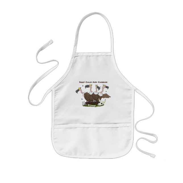 Funny vultures humour cartoon kids' apron (Front)