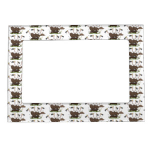 Funny vultures humour cartoon magnetic frame