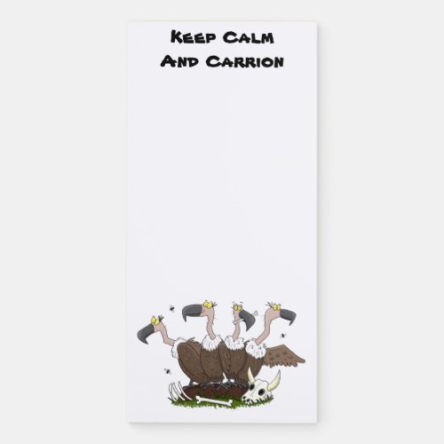 Funny vultures humour cartoon magnetic notepad