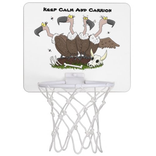 Funny vultures humour cartoon mini basketball hoop