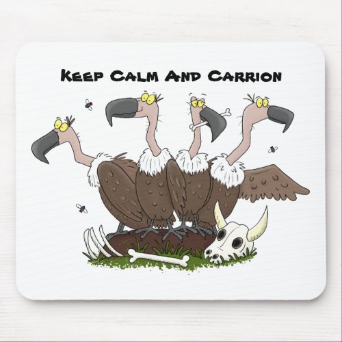 Funny vultures humour cartoon mouse pad
