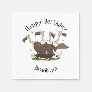 Funny vultures humour cartoon napkins