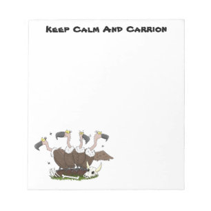 Funny vultures humour cartoon notepad