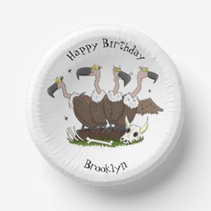 Funny vultures humour cartoon paper bowls