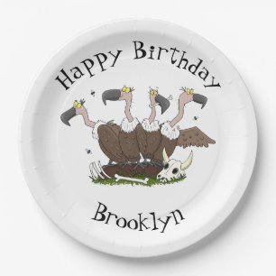 Funny vultures humour cartoon paper plates
