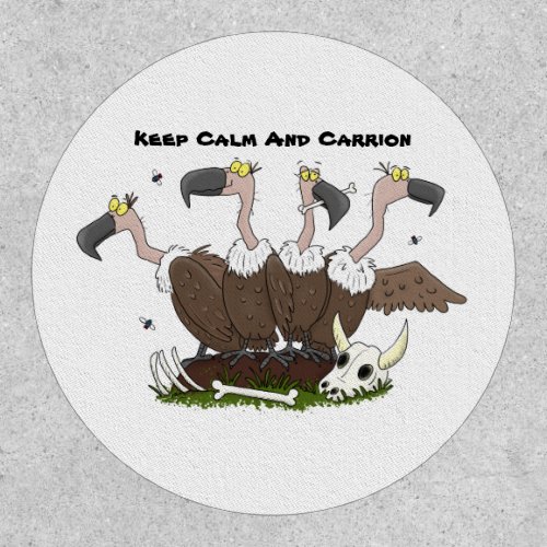 Funny vultures humour cartoon patch