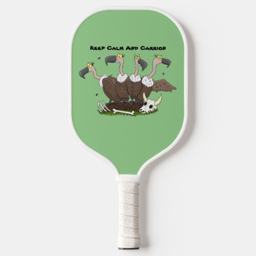 Funny vultures humour cartoon  pickleball paddle