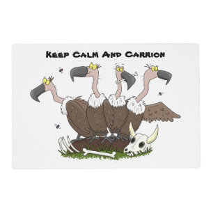 Funny vultures humour cartoon placemat