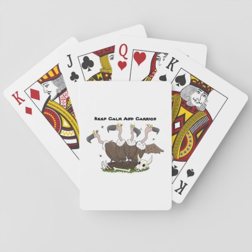Funny vultures humour cartoon playing cards